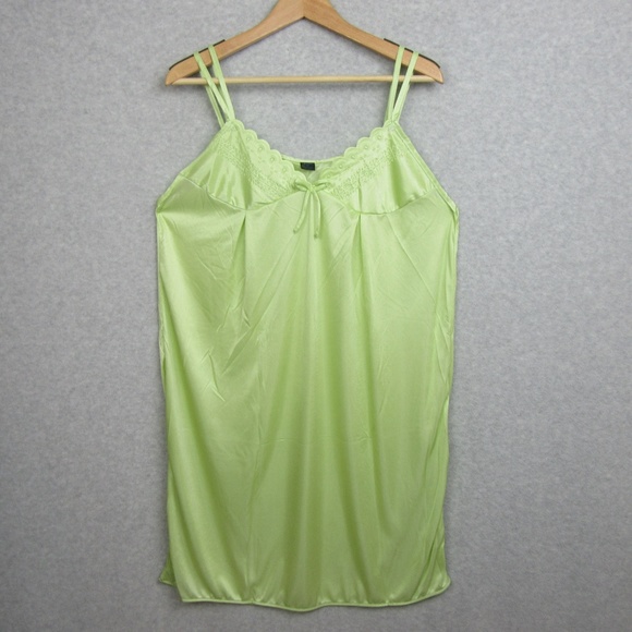 Two Piece Chamise and Robe / Night Gown Set Green - Picture 4 of 6
